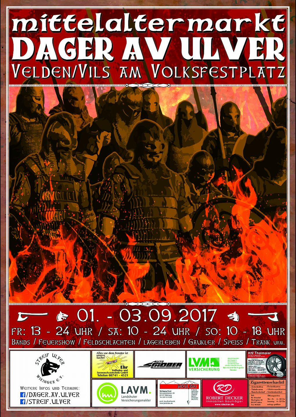 Plakat zum 2. Mittelaltermarkt in Velden