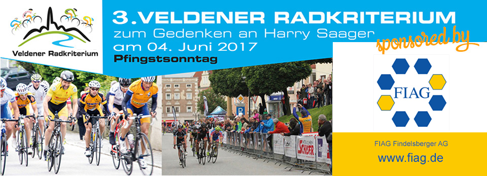 FIAG Findelsberger AG ist Hauptsponsor und Patronat des 3. Veldener Radkriterium