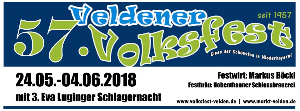 Banner zum 57. Veldener Volksfest 2018