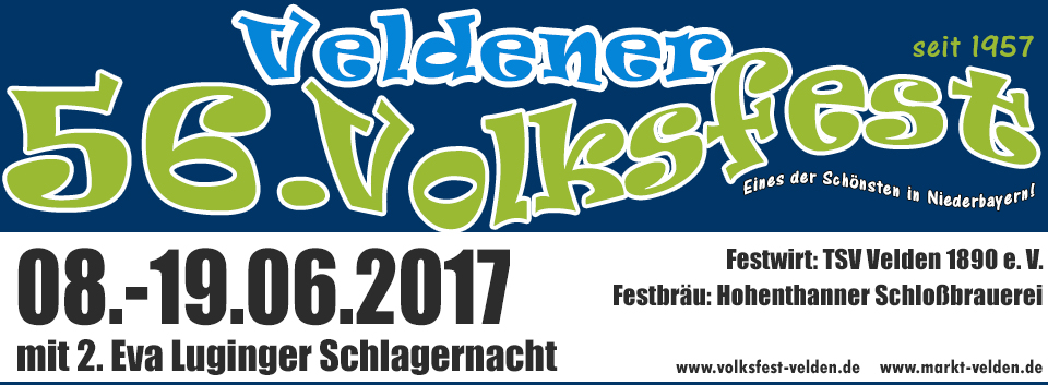 56. Veldener Volksfest vom 08. bis 19. Juni 2017